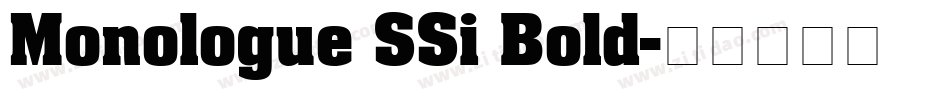 Monologue SSi Bold字体转换